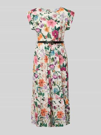 Zabaione Midikleid mit G&uuml;rtel Modell Ol44iviraa in Hellbraun, Gr&ouml;&szlig;e XXL