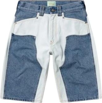 Aries Patchwork Western Carpenter Shorts - Heren - Denim shorts - Blauw - W33 - Katoen - Korte Broeken