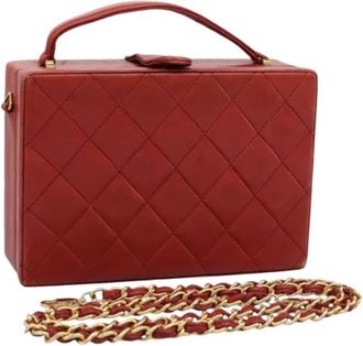 Chanel Pre-owned Vintage Handtas - Dames - Vintage Handtas - Rood - ONE Size - Leer - Vintage