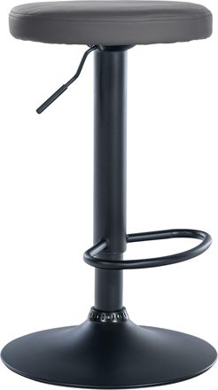 Clp Taburete De Bar Ponte Redondo En Polipiel Gris Negro