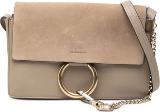 Chlo&eacute; Pre-owned Chloe Small Suede and Calfskin Faye Crossbody 04 16 99 65