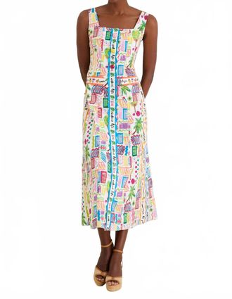 Celia B Bunya Midi Dress In Multi