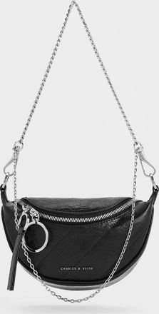 Charles & Keith Philomena Half-Moon Crossbody Bag