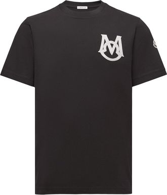 Moncler Moncler Monogram Cotton T-shirt, Men, Blue, Size: 3xl
