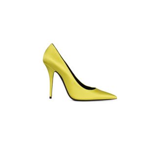 Saint Laurent Schoenen, Dames, Geel, 39 1/2 EU, Leer, Marilyn Pumps