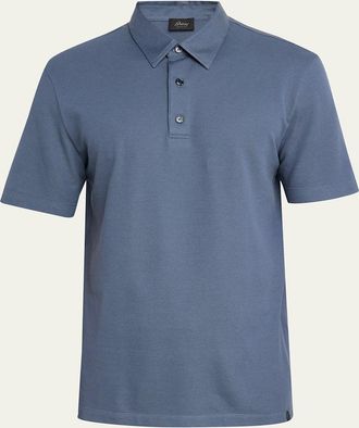 Brioni Mens Jersey Pique Polo Shirt