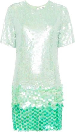 P.A.R.O.S.H. 065 Verde Menta Abito Jurk - Dames - Feestkleedjes - Veelkleurig - XS - Kleedjes