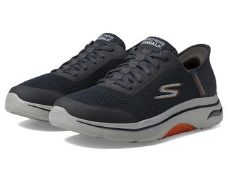 Skechers Hands Free Slip-Ins Go Walk Arch Fit 2.0 - Simplicity 2 Mens Walking Shoes Charcoal/Orange : 10.5 3E - Extra Wide