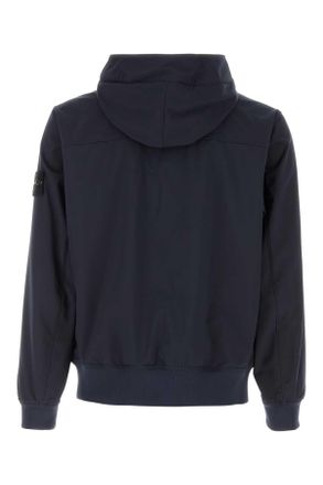 Stone Island Mens Midnight Blue Stretch Polyester Jacket Navyblue Giubbini