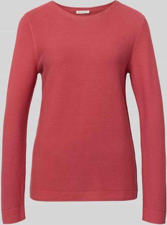 Tom Tailor Regular Fit Strickpullover aus reiner Baumwolle in Pink, Gr&ouml;&szlig;e XXXL