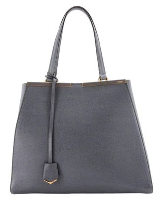 Fendi Fendi Grey Leather 3Jours Bag Large (Authentic Pre-Loved)