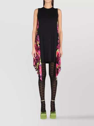 Versace pleated wool mini dress