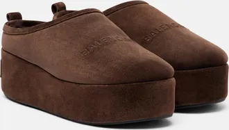 Balenciaga Alaska suede platform mules