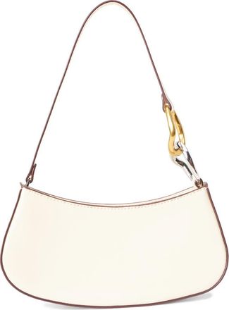 Staud Ollie Leather Shoulder Bag in Cream at Nordstrom