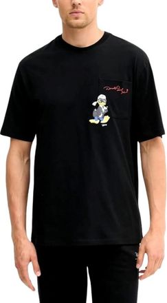 Karl Lagerfeld Tops > T-shirts - Heren - T-shirts - Zwart - S - Katoen - Tops