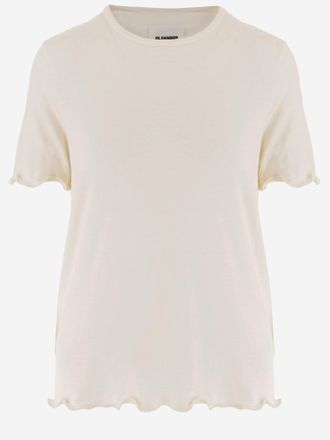 Jil Sander T-Shirt aus Seidenmischung
