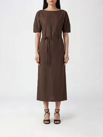 Christophe Lemaire Abito midi in cotone e lino