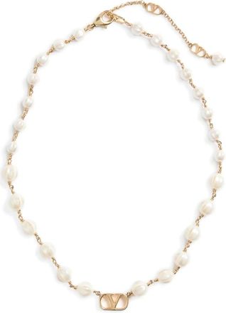 Valentino Garavani VLogo Signature Ketting - Dames - Kettingen - Wit - ONE Size - Accessoires