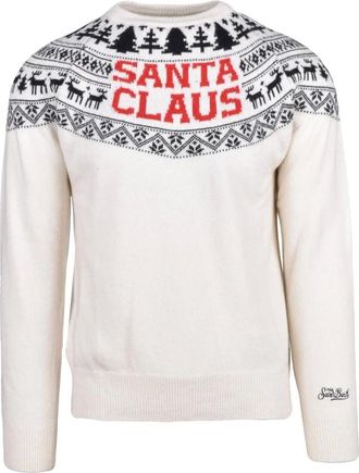 MC2 Saint Barth Truien & Vesten, Heren, Wit, M, Wol, Maglione Girocollo