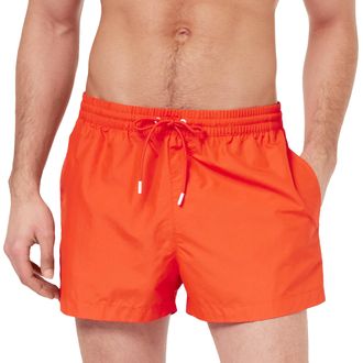 Calvin Klein Men Swim Trunks Short Drawstring, Orange (Acid Orange), XL
