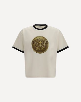 Versace Cotton Jersey T-shirt With Poplin Balloo Male XL