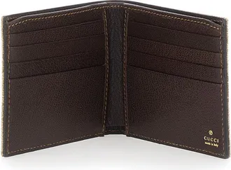 Gucci Mens Bi-Fold Wallet Beige Gg Canvas