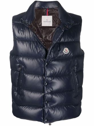 Moncler Gilet Imbottito Tibb In Nylon LaquÉ-Uomo