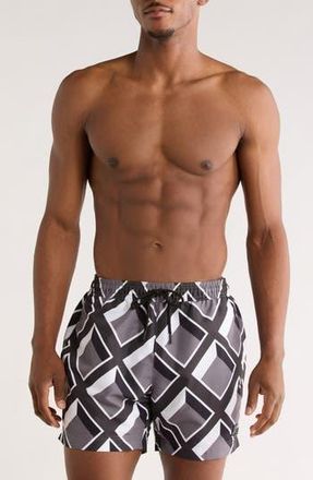 BOSS Vibe Swim Trunks in Charcoal at Nordstrom Rack, Size Xx-Large