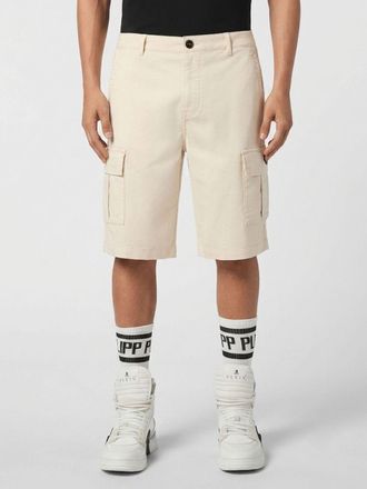 Philipp Plein Pantaloncini cargo in cotone con tasche multiple
