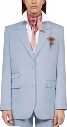 The Kooples Two-Button Tend Blazer In Light Spring Blue