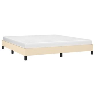 vidaXL Cama Sin Colch&oacute;n Tela Color Crema 180x200 Cm Vidaxl