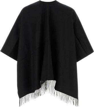 Burberry Unisex Wool Reversible Cape Black Sweater