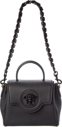 Versace La Medusa Leather Shoulder Bag