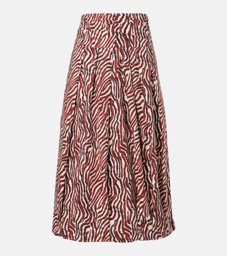 Proenza Schouler White Label Nessa printed cotton-blend maxi skirt