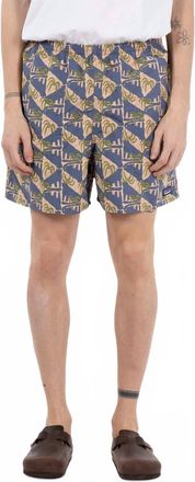 Patagonia Baggies 5 Shorts In Jaguar Geo: Dolomite Blue
