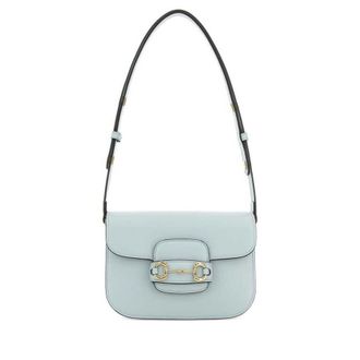 Gucci Pastel Light Blue Small Gucci Horsebit 1955 Shoulder Bag Jellyazure Calf Skin Borse A Mano