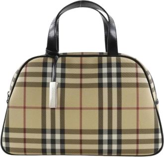 Burberry Pre-owned Nova Check PVC Handbag - Dames - Vintage Handtas - Beige - ONE Size - Vintage