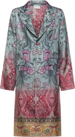 Pierre-Louis Mascia Cialda Coat - Dames - Mantel - Veelkleurig - S - Leer - Jassen