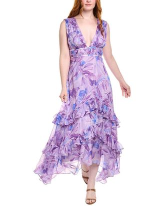 AMUR Senora Silk-Blend Gown