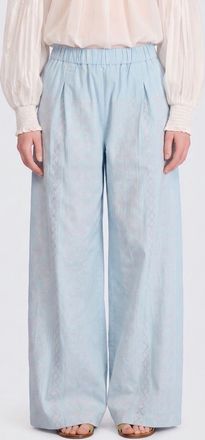 Semicouture Pantaloni Jhonny palazzo in cotone ricamato