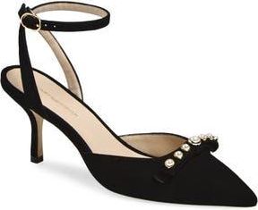 Stuart Weitzman Luella Ankle Strap Pump in Black at Nordstrom Rack, Size 10.5