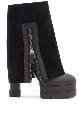 Casadei 120mm Nancy omkeerbare laarzen - Zwart