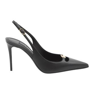 Dolce & Gabbana Pumps, female, Black, Size: 8 1/2 US Leather Pumps with Logo