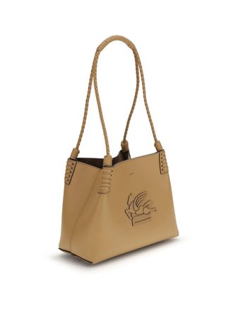 Etro Womens Libra Shopping Bag Y0886 Calf Suede Shoulder