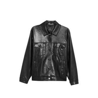 Anine Bing Buttoned Leather Jacket