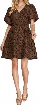 She + Sky Coronation Dress In Coffee