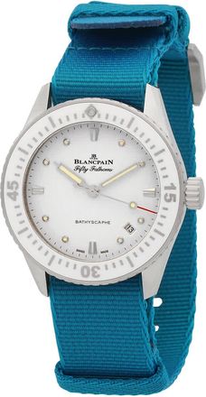 Blancpain Fifty Fathoms Bathyscaphe Automatic White Dial Watch 5100-1127-NATA