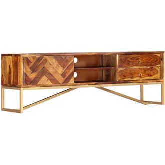 vidaXL vidaXL Mobile Porta TV 140x30x45 cm in Legno Massello di Acacia