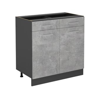 Vicco Mueble Bajo De Cocina R-line, Hormig&oacute;n, 80 Cm Sin Encimera