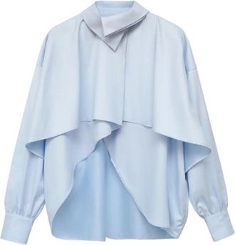 Margaux Lonnberg Bird Chemise - Dames - Blouses - Blauw - 2XS - Katoen - Overhemden